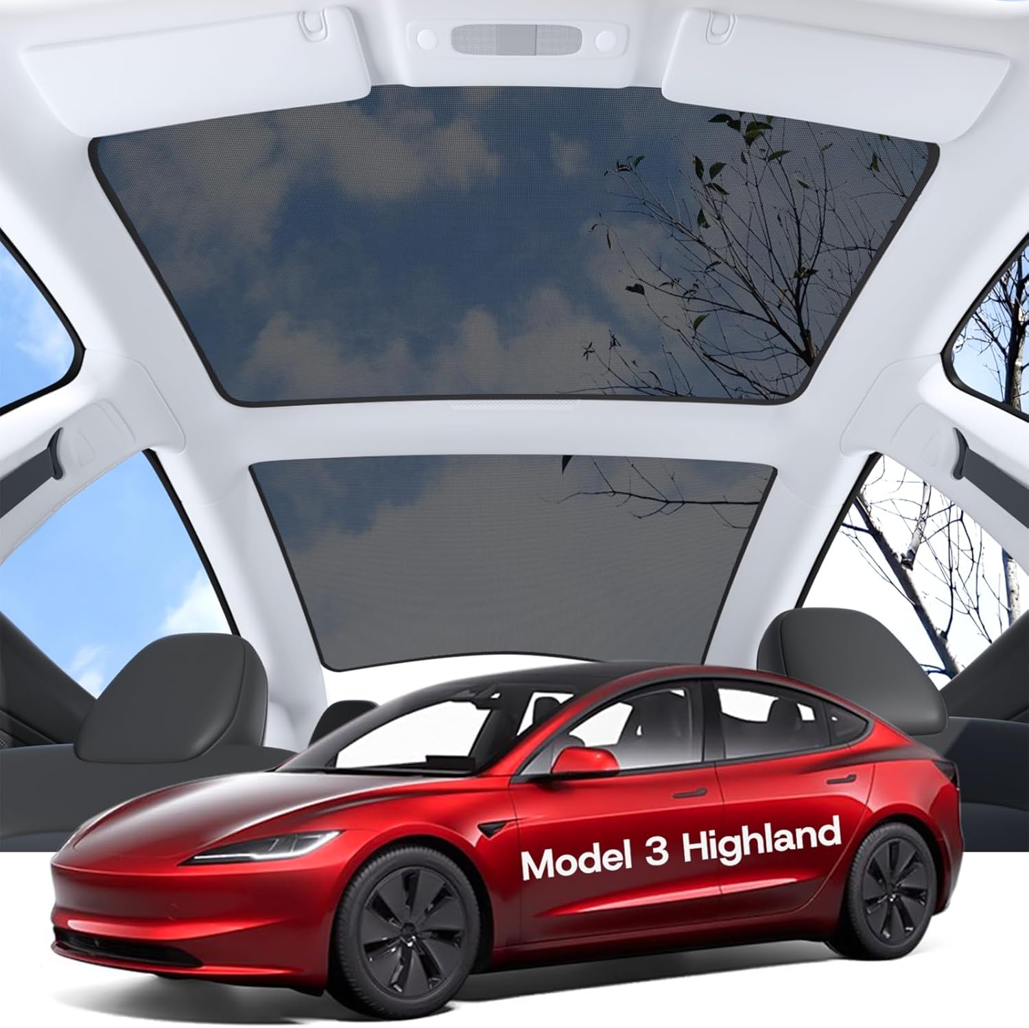 Sunshade Roof for Tesla Model 3 Highland 2024-2025