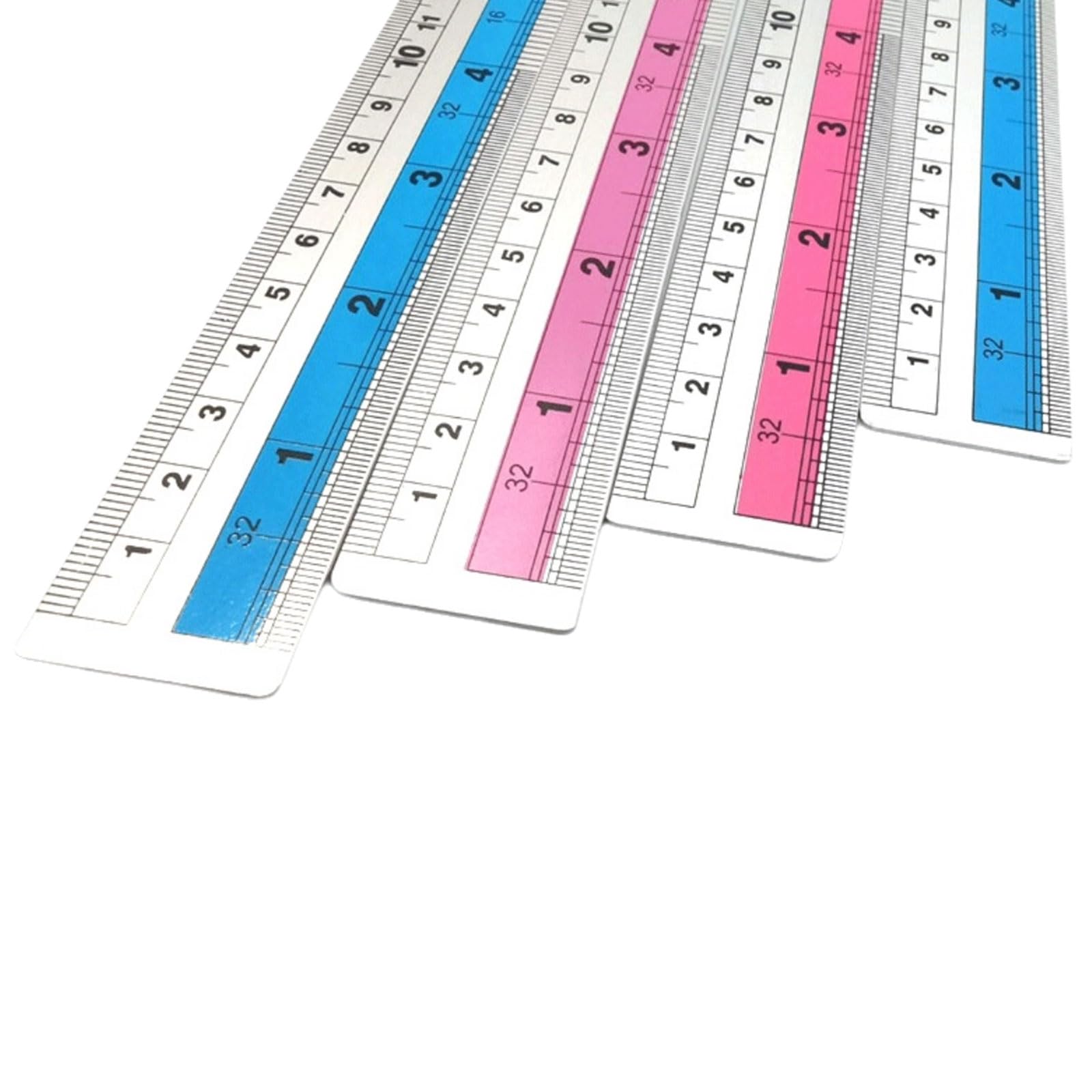 Règle à bord droit, règle à bords droits en métal, outil de mesure précis pour travaux manuels, coupe métrique, règle métrique double face – Rose 30 cm