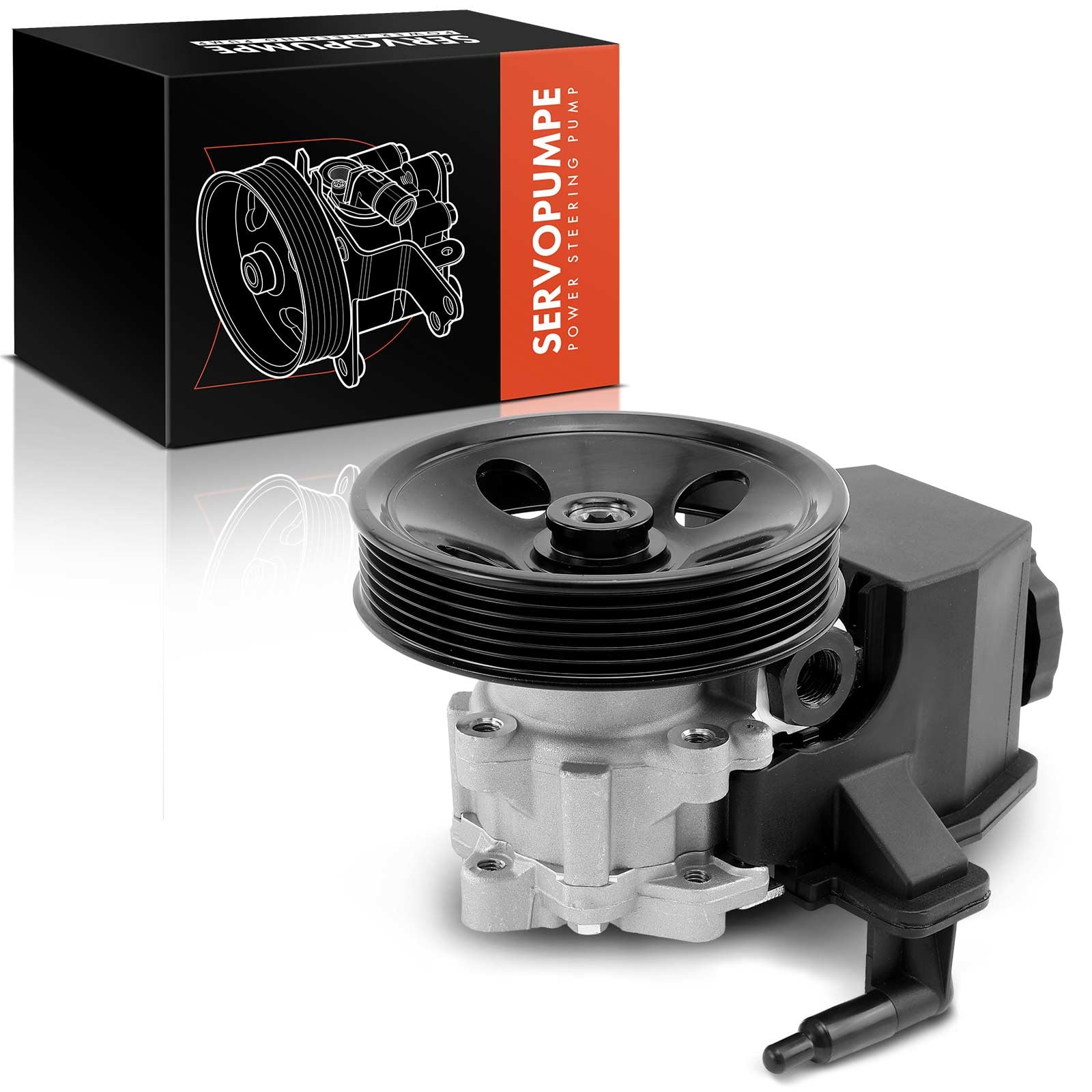 Frankberg Servopumpe Hydraulikpumpe Lenkung Mit Keilrippenriemenscheibe Kompatibel mit C-Klasse W203 CL203 S203 C180 C200 C230 2.0L-2.3L Benzin 2000-2002 Replace# 0024668401