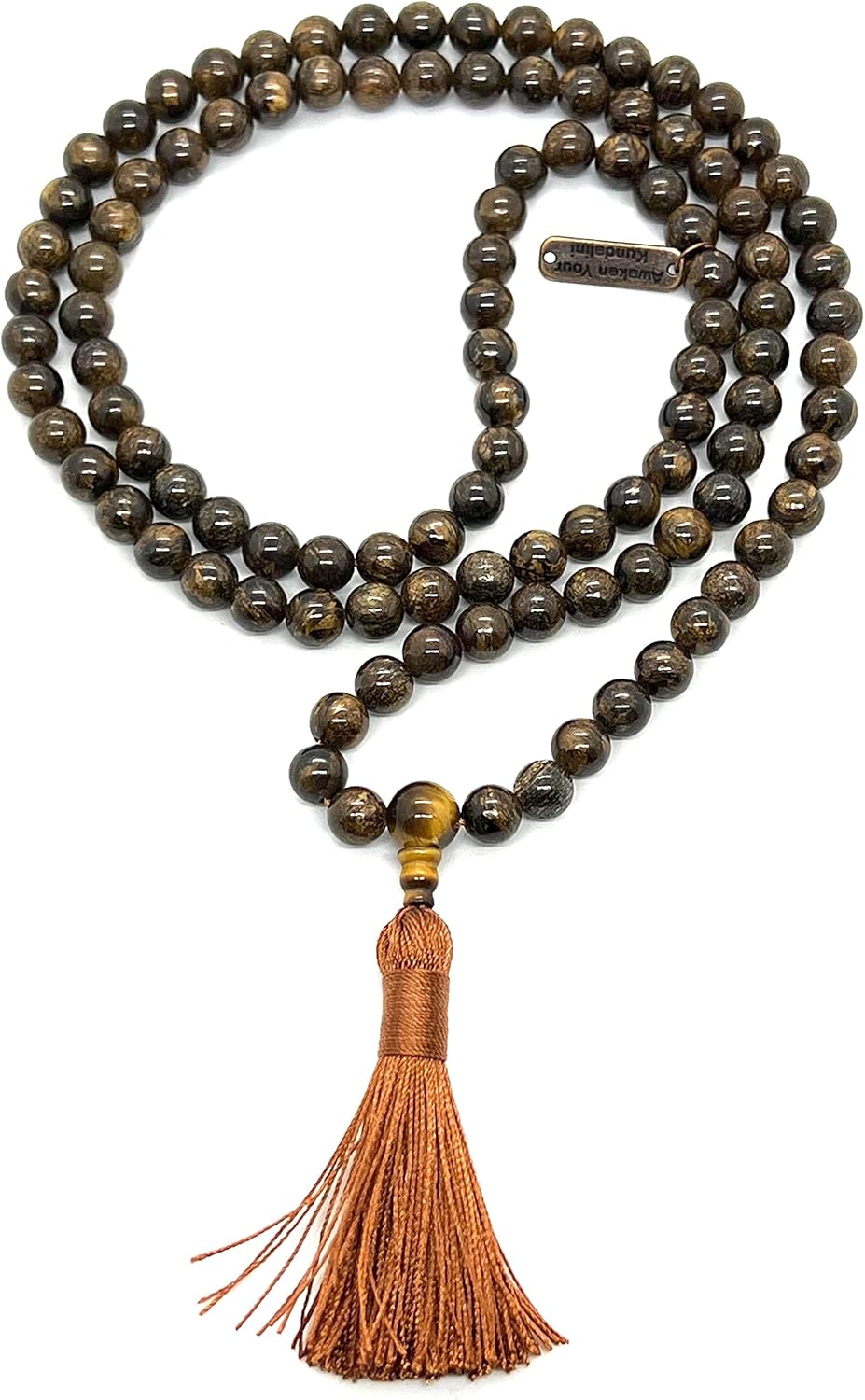 Bronzite Mala Beads Necklace (8mm 108 Beads) - Unwavering Strength & Grounded Energy