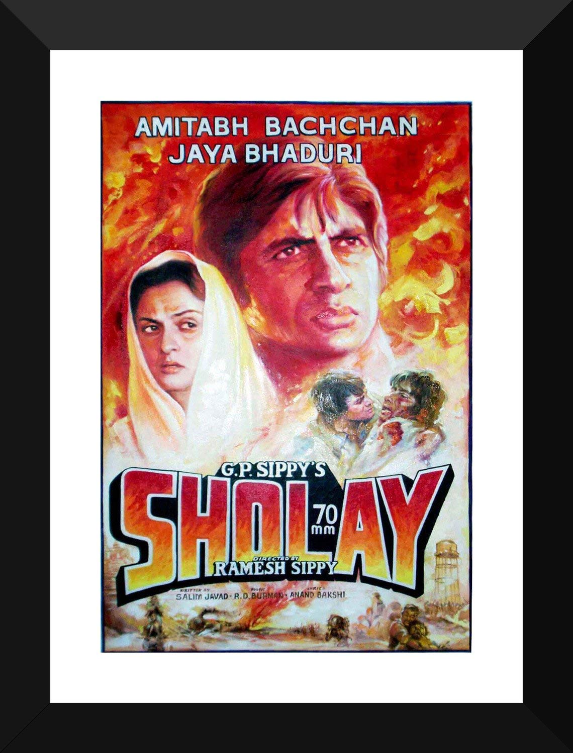 Tallenge - Sholay - Amitabh Bachchan Solo - Large Poster Paper - Framed (18 x 24 inches) (B07H4NCHPV) Amazon Price History, Amazon Price Tracker