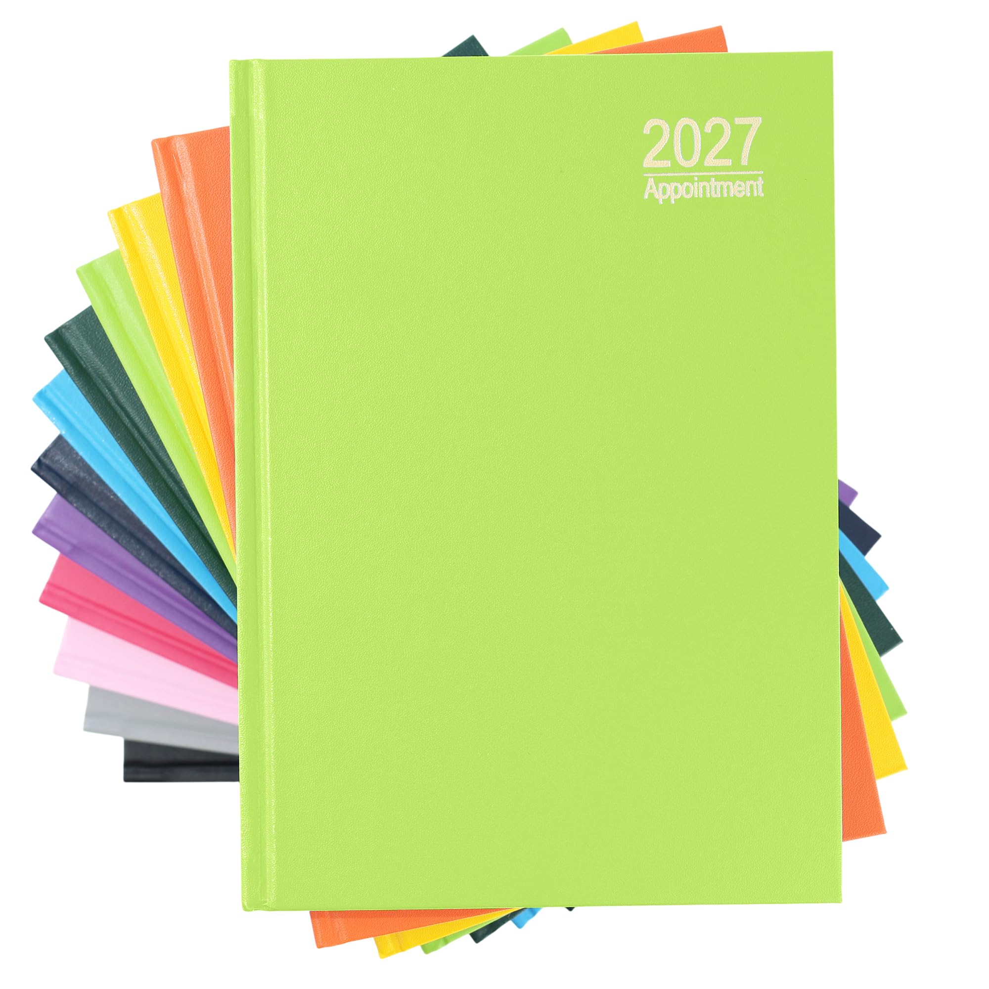evelay 2027 Diary A5 Page a Day Appointment Hardback Hourly Planner (Lime)