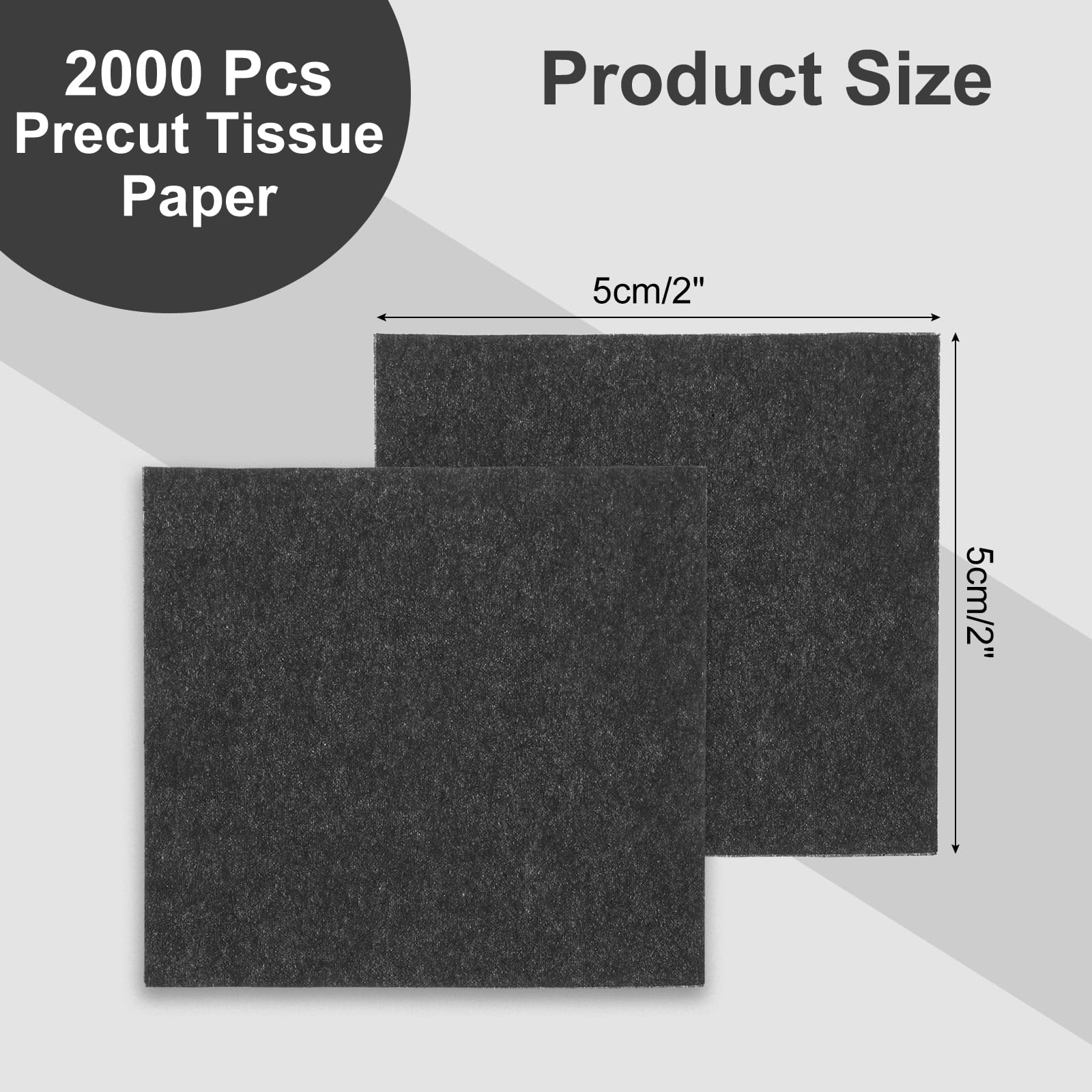 Rebower 2000 Pcs 2 Inch Tissue Paper Squares, Black Tissue Squares Table Confetti Colorful Tissue Paper Bulk - Image 2