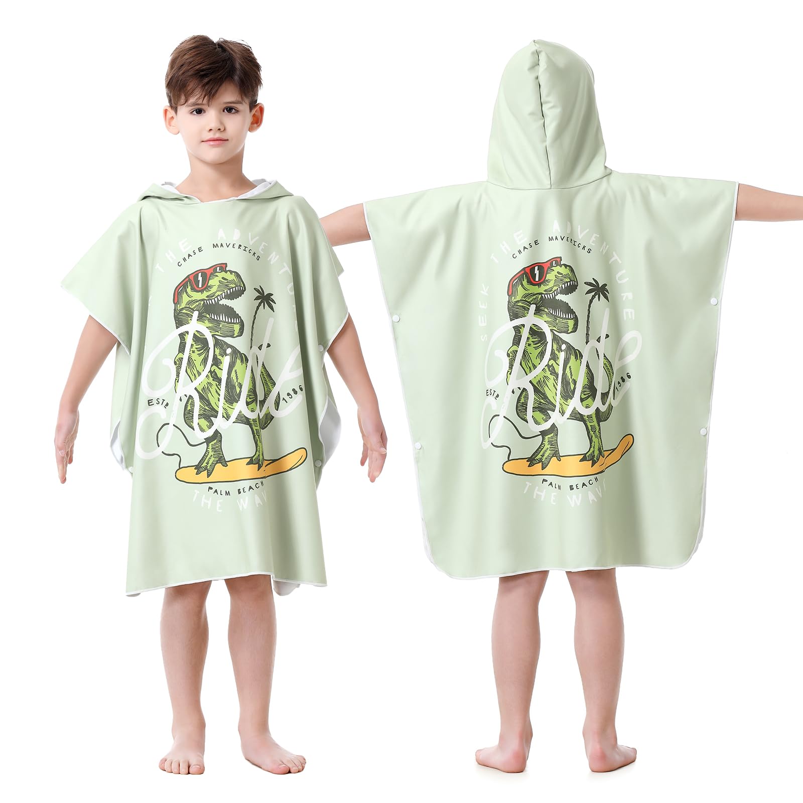 MOKANI Badeponcho Kinder mit Kapuze, Mikrofaser Handtuch Poncho füR MäDchen, Jungen, Weich & SaugfäHig Strandtuch Badetuch Badehandtuch füR für Badezimmer, Schwimmbad, Reisen (Kinderhöhe: 100-140 cm)
