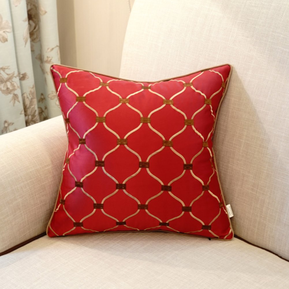 Oreiller à motifs géométrique 50x50cm en coton PP pour soulager votre dos sur le canapé