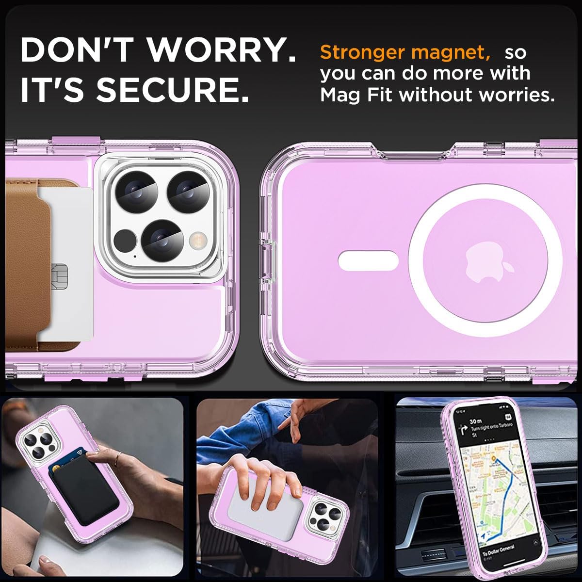 AICase for iPhone 16 Pro Max Case Clear Compatible with MagSafe 3 in 1 Heavy Duty Drop Protection Full Body Rugged Shockproof/Dust Proof 3-Layer Military Protective Tough Durable Cover 6.9"_2 - Image 3