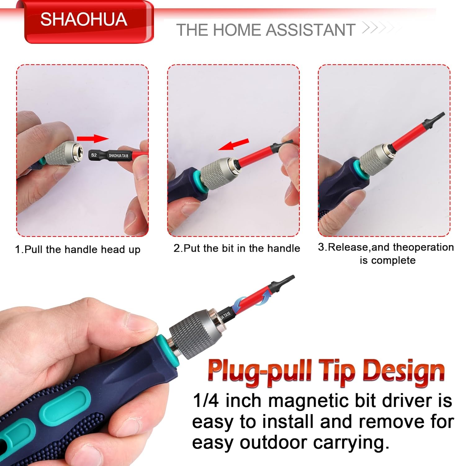 Triangle Screwdriver Bits w/1/4" Quick Change Bit Driver, 10PCS Upgraded S2 Steel Impact Triangle Drill Bit Set Size TA12/14/16/18/20/23/25/27(x2)/30, 2.55'' Triangle Bit Set, Triangle Screwdriver Set