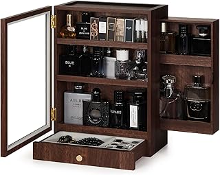 Homde Cologne Storage Organizer with Drawer - Men's Cologne Holder - Sty...