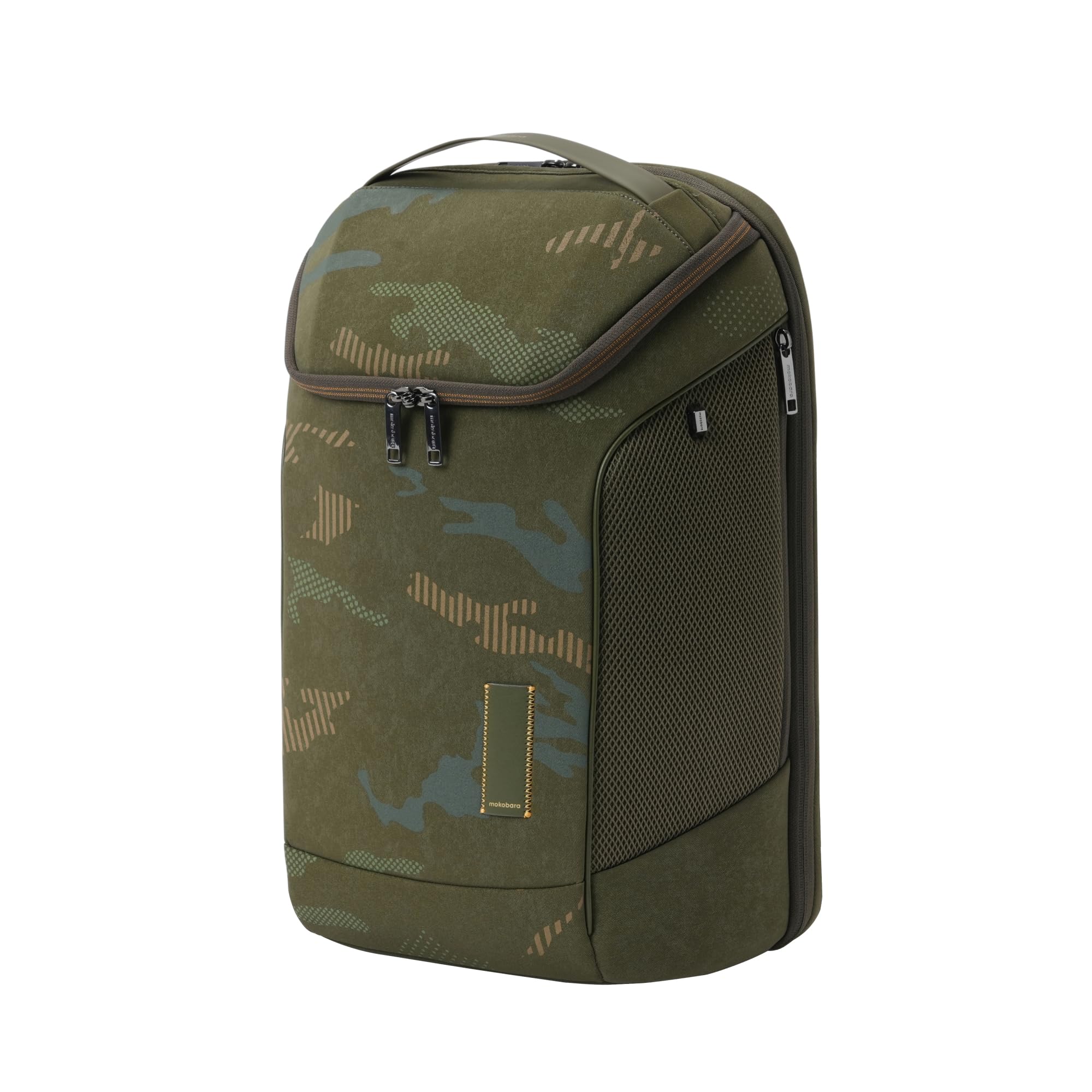 MOKOBARA Transit Z 30L Laptop Backpack 15.6 Inch Green | Waterproof Polyester Solid Rucksack Tech Slot Large Bucket Scratch Proof Comfortable Padded Straps Luggage Strap Men Women