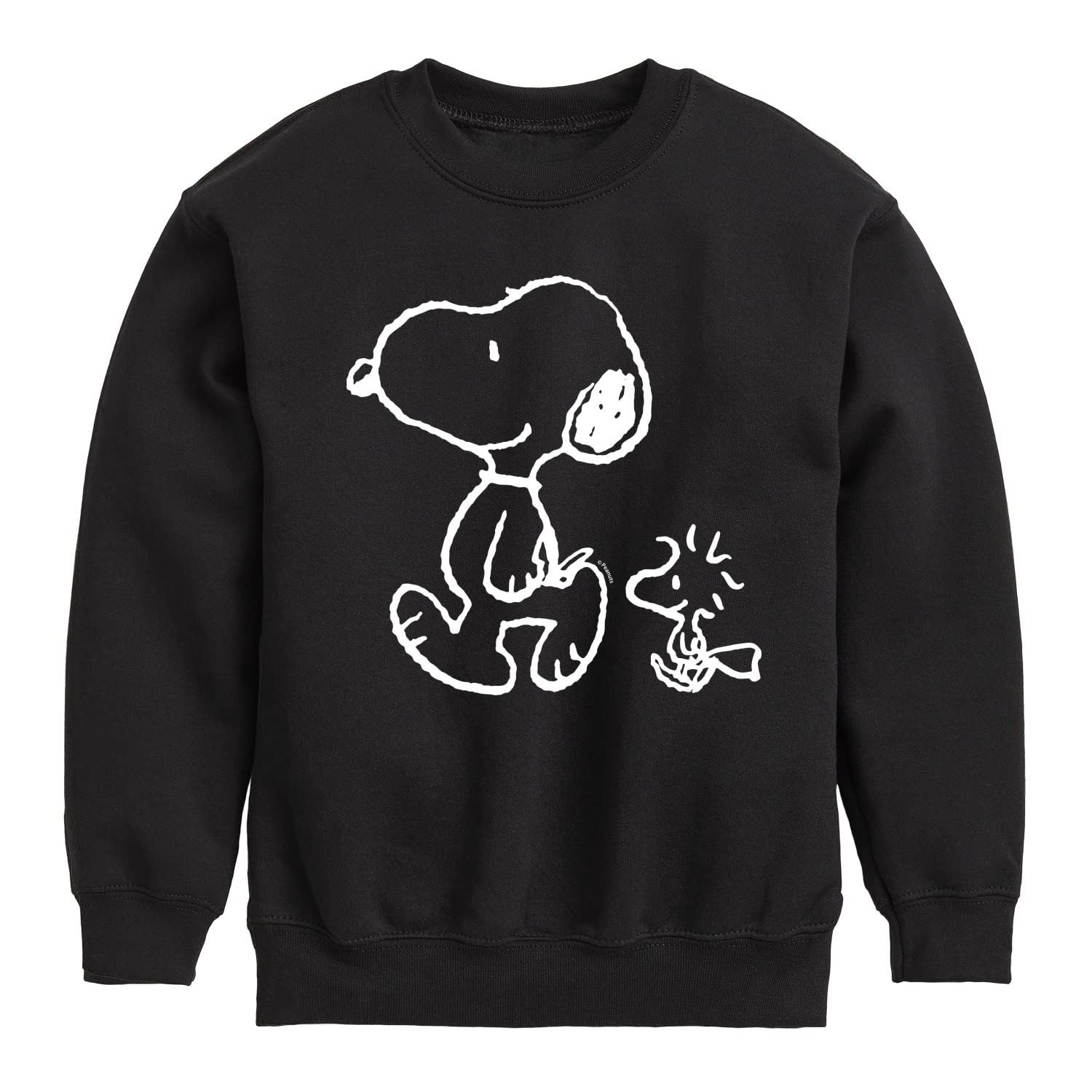 HYBRID APPAREL - Peanuts - I'll Follow You - Snoopy & Woodstock - Toddler & Youth Crewneck Fleece Sweatshirt