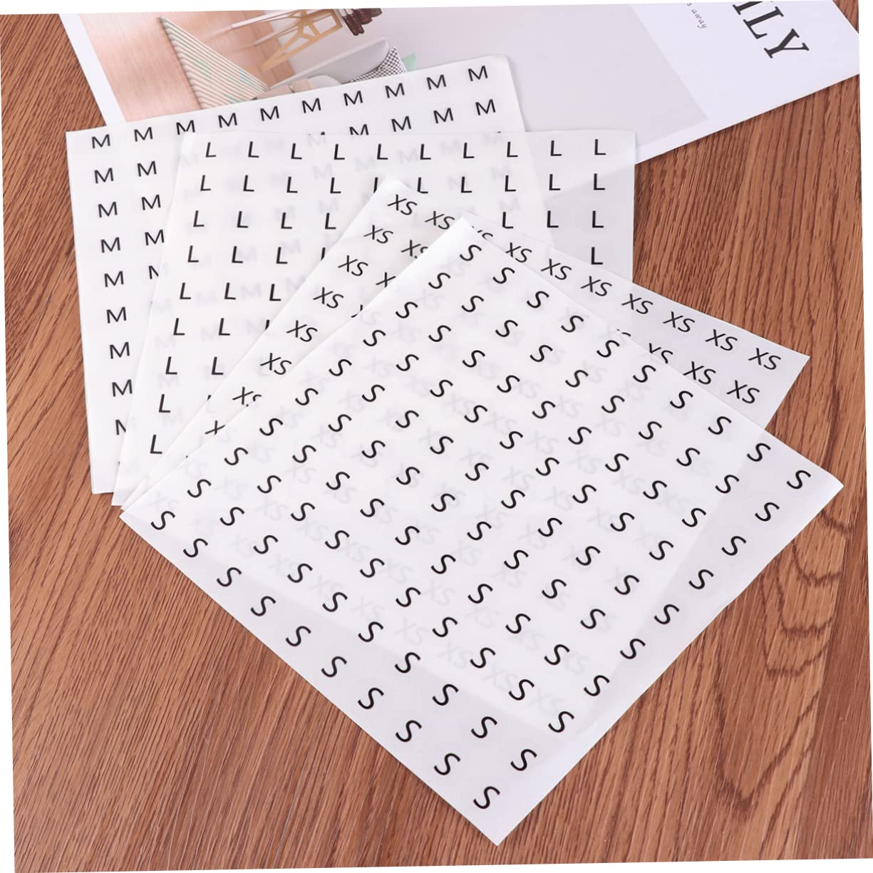 NUOBESTY 3 Set Di Etichette in Tessuto Indicatori Di Dimensioni Adesivi Rotondi/Taglie S/m/l Per Etichette Merceologiche 1000 Pezzi * 3