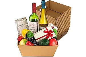 16 Pcs Gift Baskets Extra Large Empty Cardboard Storage Bins with Handles for Housewarming