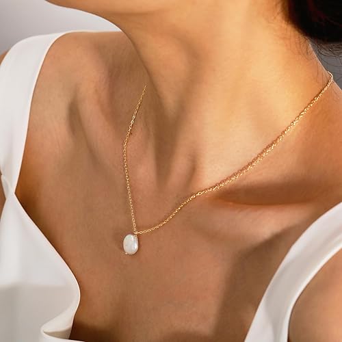 Miniatura 3 de TOBENY Pearl Necklaces for Women 14k Gold Plated Handmade White Pearl Choker Necklace Dainty Small Tiny Beaded Pearl Strand Chain Necklace Delicate