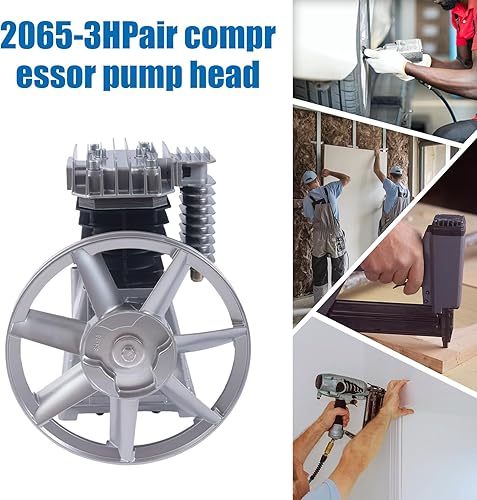 Miniatura 5 de Cabeza de bomba del compresor de aire, 2200W 3HP aceite lubricó la cabeza 250Lmin del motor de la bomba del compresor