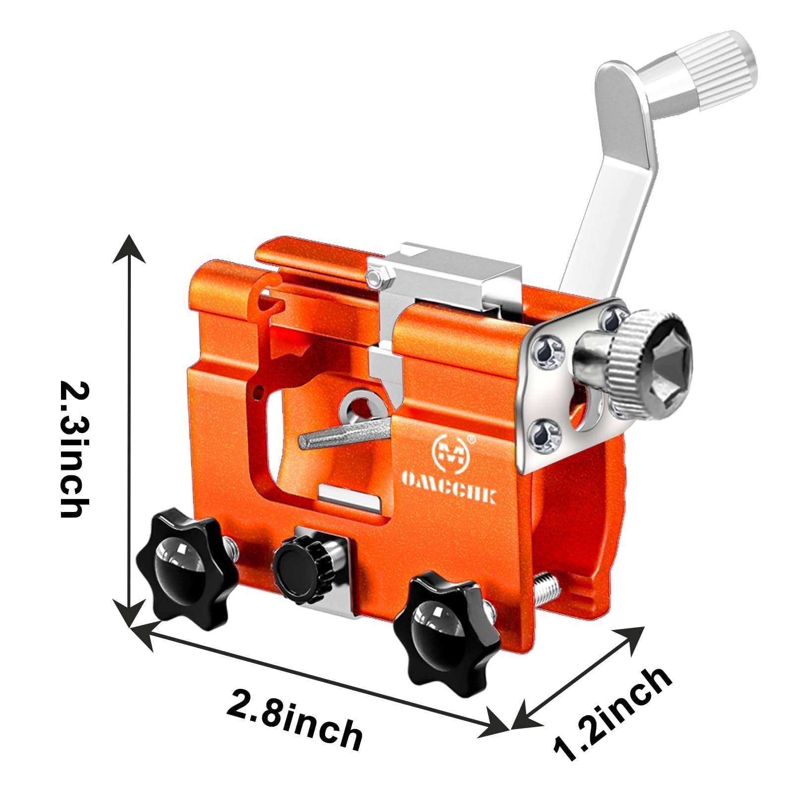 Affilatrice per motosega con 10 punte diamantate placcate in titanio ad alta durezza, kit universale manuale per affilare catene per motosega, boscaiolo, giardiniere da 10-55 cm.