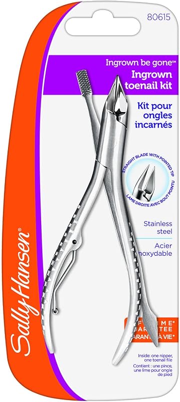 Beauty Tools, Ingrown Be Gone-Ingrown Toenail Nipper Kit, Pack of 1, Cuticle Nipper, Nail Nipper, Nail File, Cuticle Clipper, Straight Blade, Pointed End