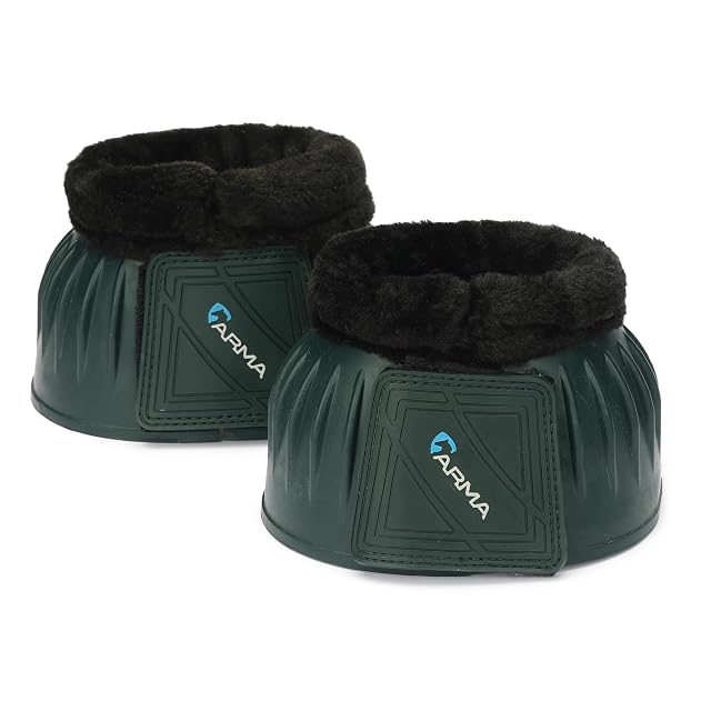 Shires Equestrian Equine Horse Arma - Botas de forro polar para caballo verde