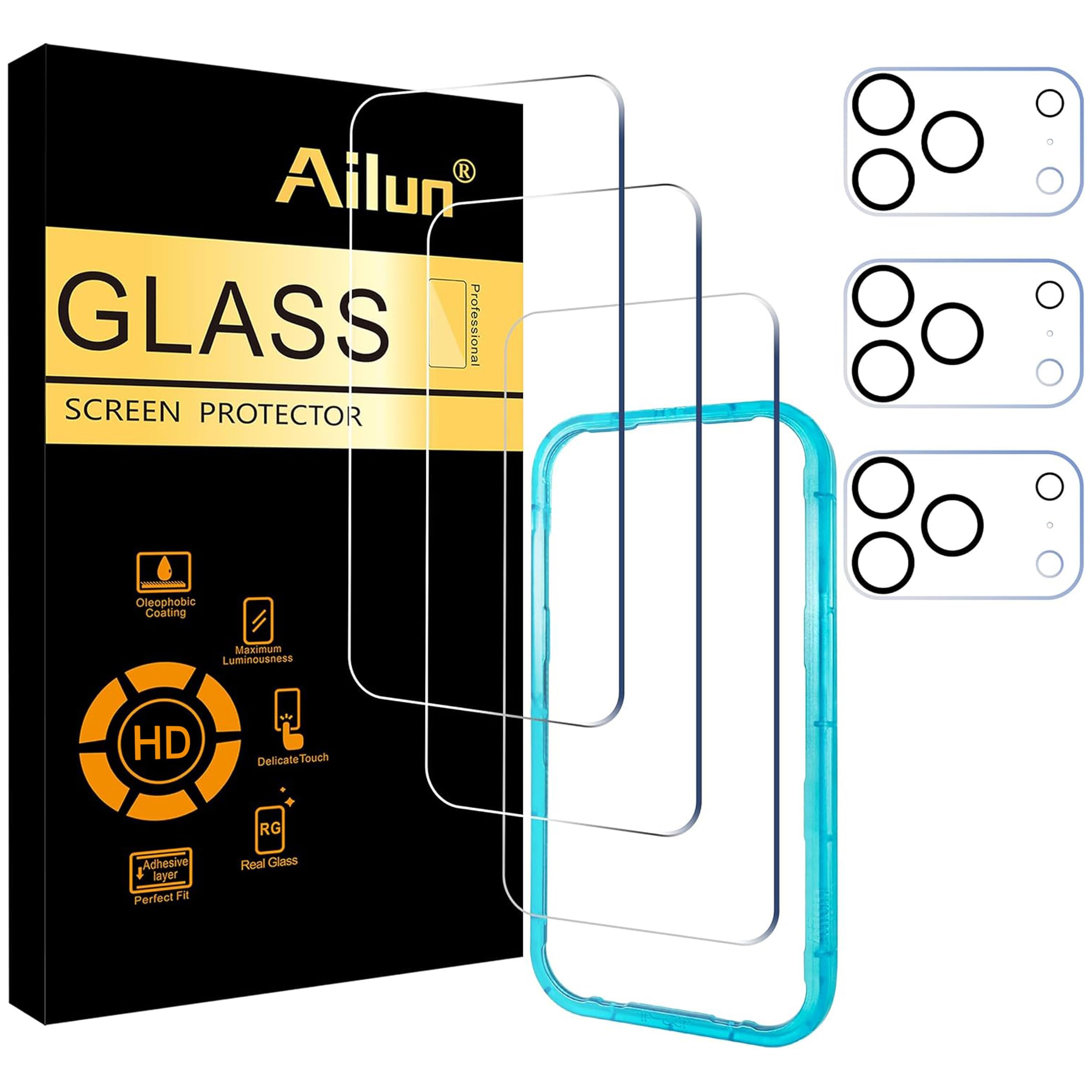 Ailun Screen Protector + Camera Lens Protector for iPhone 17 Pro  3+3 Pack