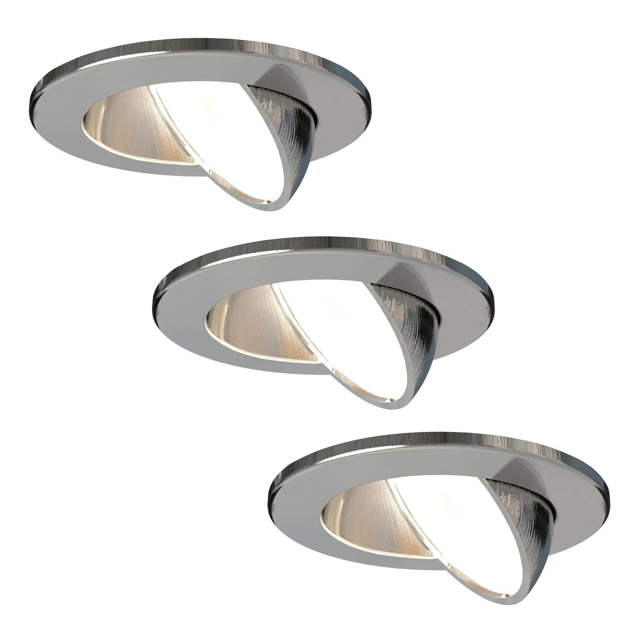 Ledvion - 3X LED Downlight, Stainless Steel, Dimmable, 5W, IP65, CCT, COB, Ø75mm, 5 Year Guarantee