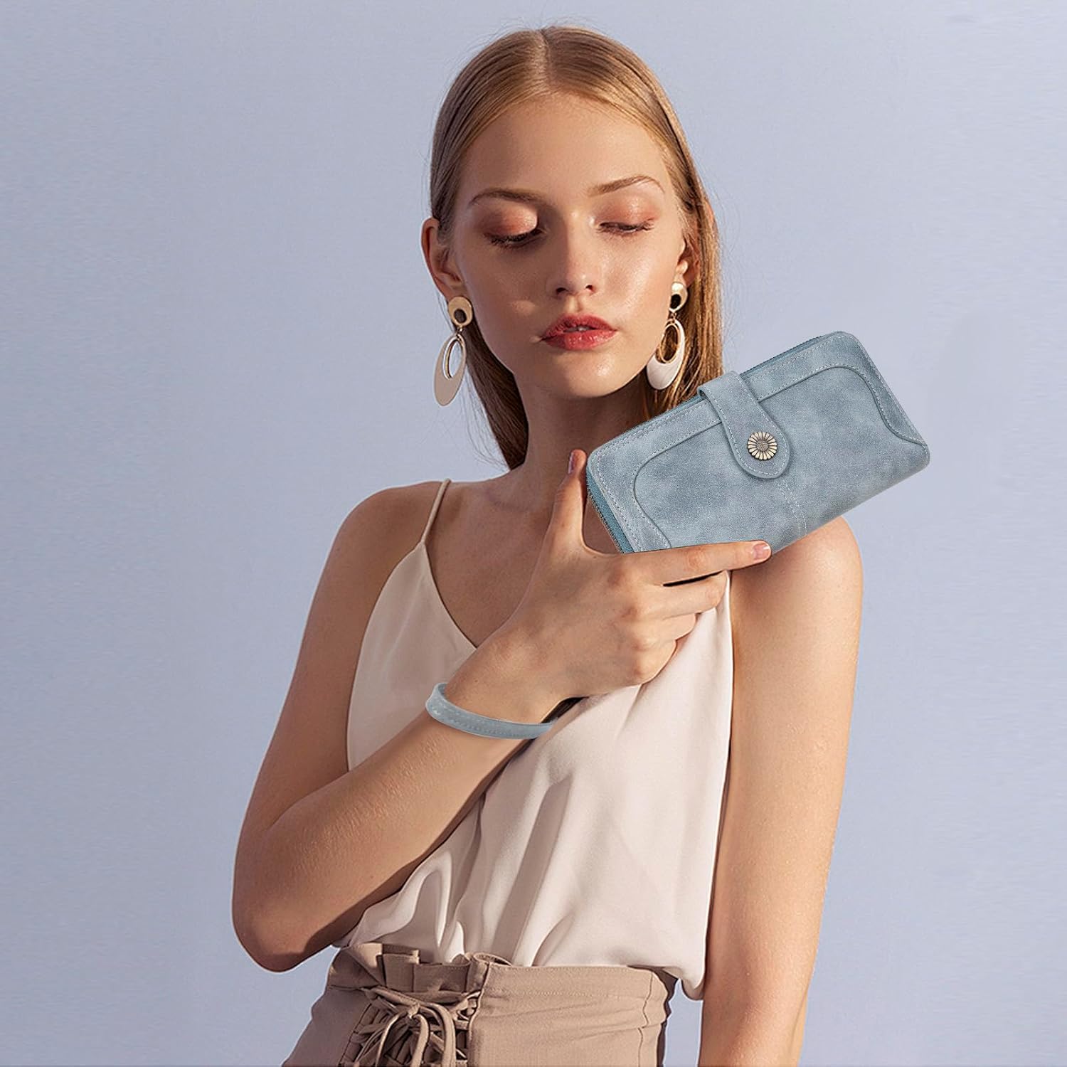 FALAN MULE Womens Wallet RFID Blocking Large Capacity Bifold Leather Credit Card Holder with Zipper Pocket Purse - Image 6