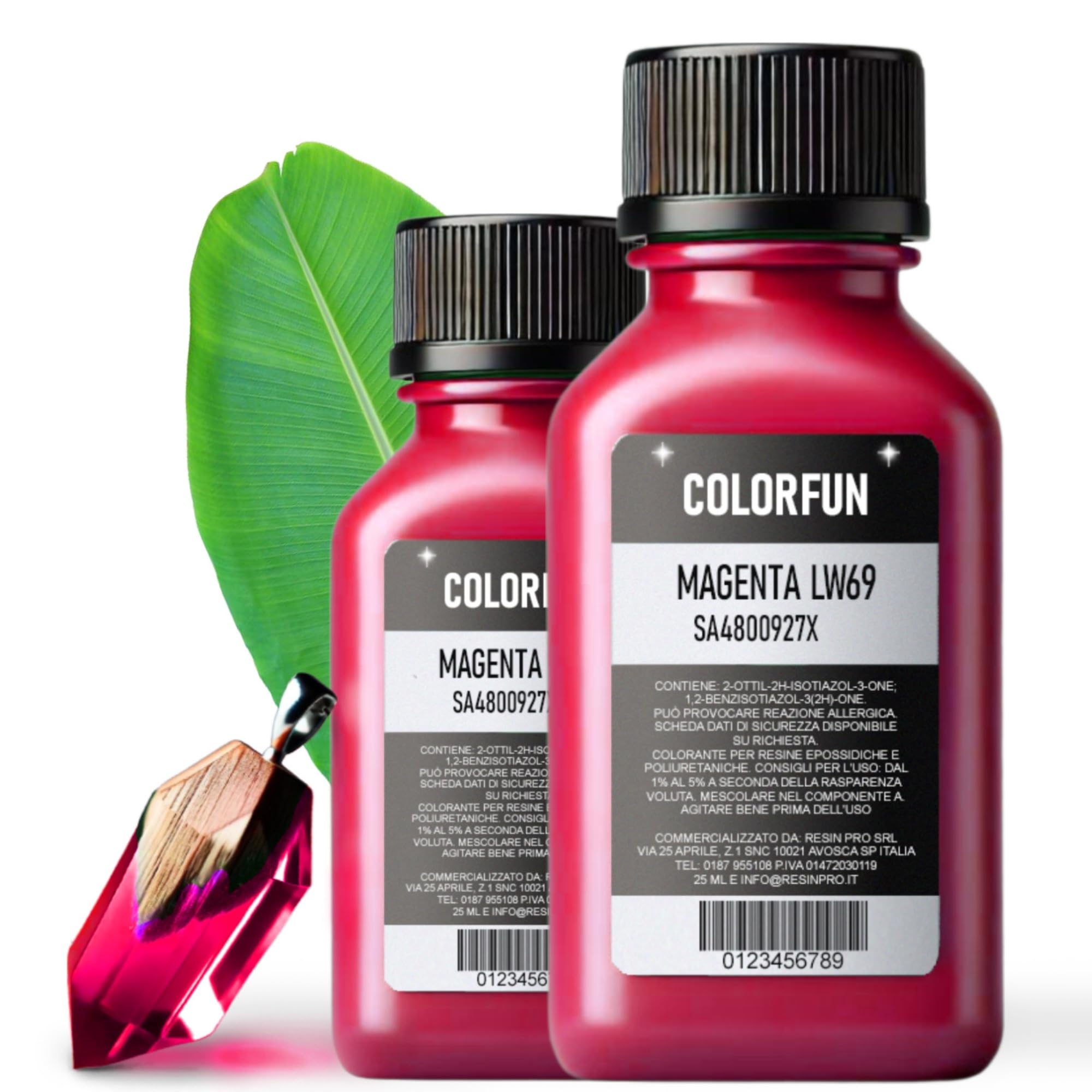 Resin Pro Colour Fun Brilliant Magenta Dye Colour, Colouring Liquid Pigment for Transparent Epoxy Resin, Ideal for Arts, Hobbies and DIY- 75ml