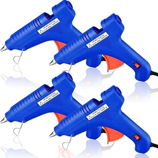 Therwen 4-Pack 100W Heavy Duty Hot Glue Guns - Full Size Kit for DIY Crafts, Home Repair & Furniture (Blue)