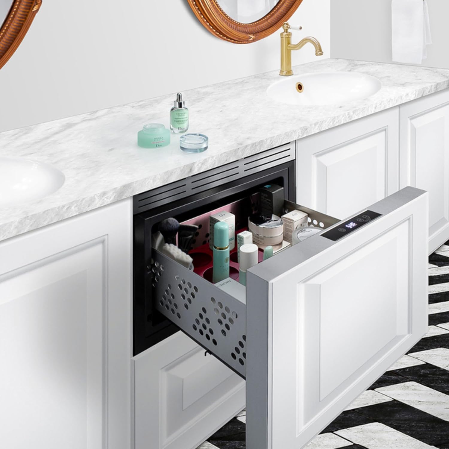 Summit Appliance Beautifridge 18” Skincare Fridge, Makeup & Cosmetics Cooler, Built-In, Panel Ready*- LX1DPNR (Panel not included)
