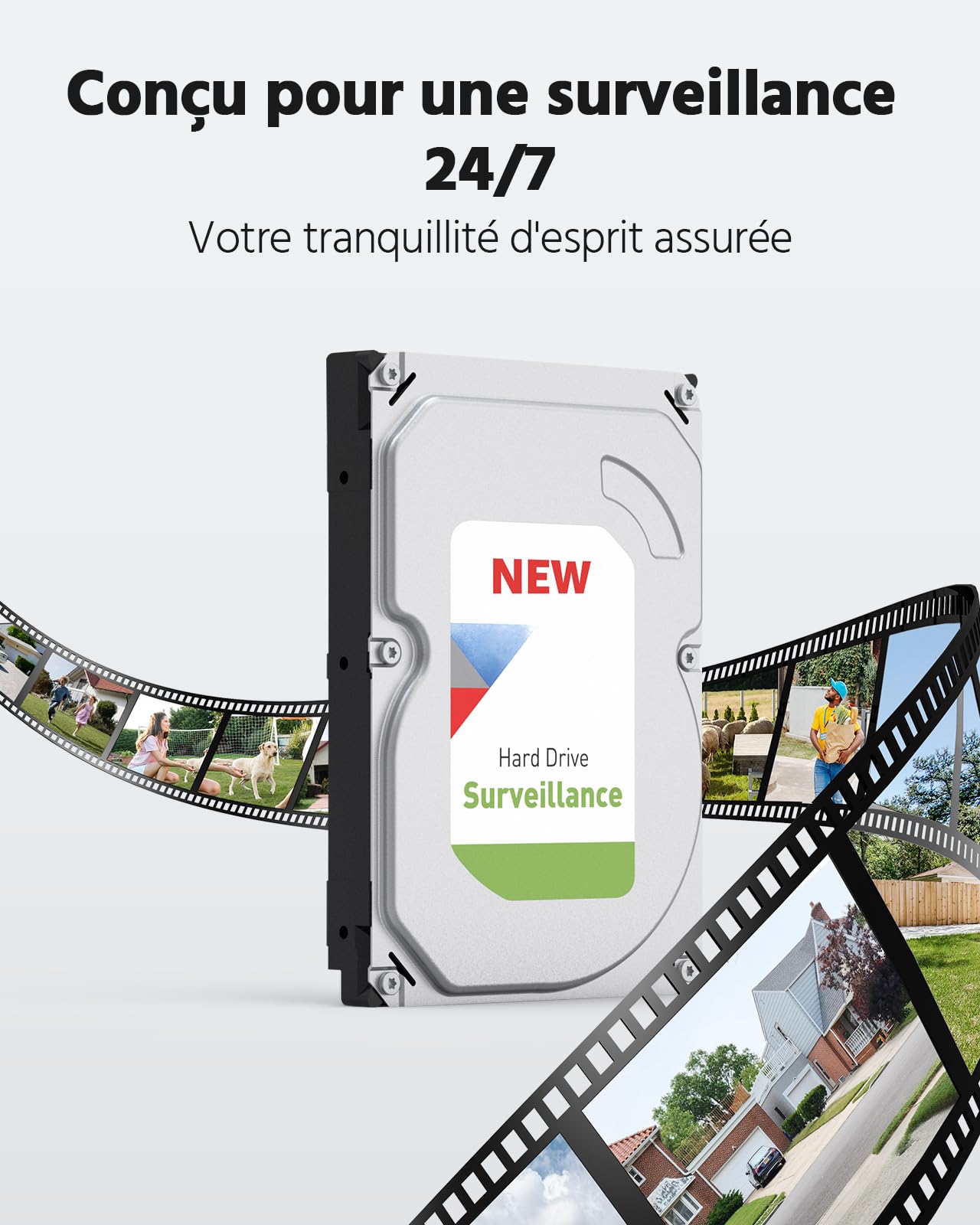 ANNKE Kit Caméra de Surveillance Exterieure 5MP Lite DVR 8 Canaux， 1TB HDD | 4x 1920 X 1080 Fil Extérieure Caméras de Vidéosurveillance, Détection de Personne/Véhicule, Vision Nocturne en Couleur, IP67