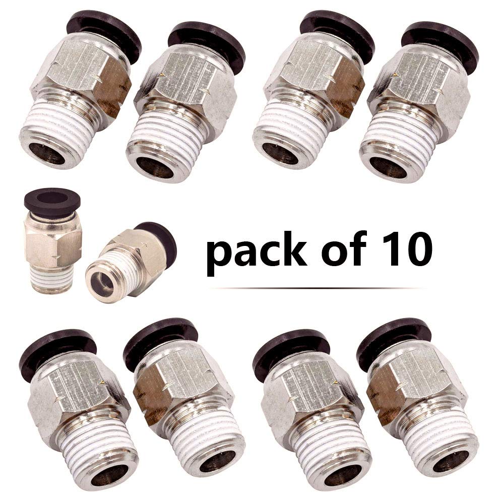 Buy Beduan Pneumatic Plastic Push to Connect Air Fitting, 10mm Tube OD