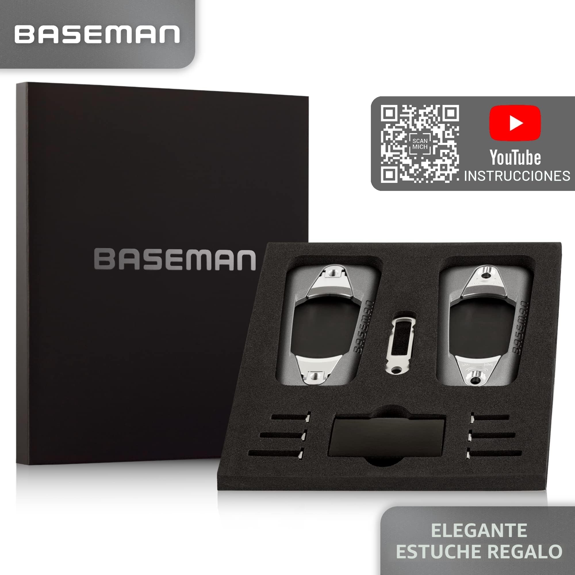BASEMAN® Organizador de llaves con cierre rápido y cerradura magnética: el innovador organizador de llaves organiza tus llaves con estilo y aporta tranquilidad a tu bolso, M