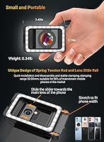 Vista 4 de Lente macro APEXEL de 15X para iPhone con luz de relleno LED, Samsung, teléfono Android, con clip de lente universal