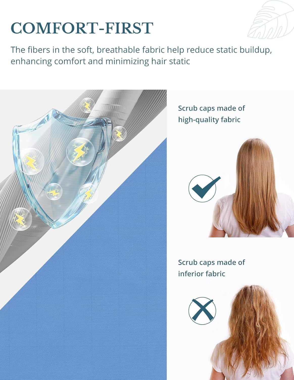 Scrub Caps Women, Double-Sided Printed Adjustable Women's Surgical Cap with Buttons, Breathable Design for Nurses and Doctors - Image 3