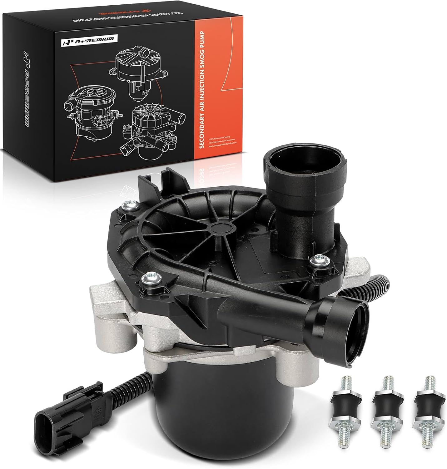 A-Premium Secondary Air Injection Smog Pump Compatible with Cadillac CTS 2014, ATS 2013-2014, 3.6L