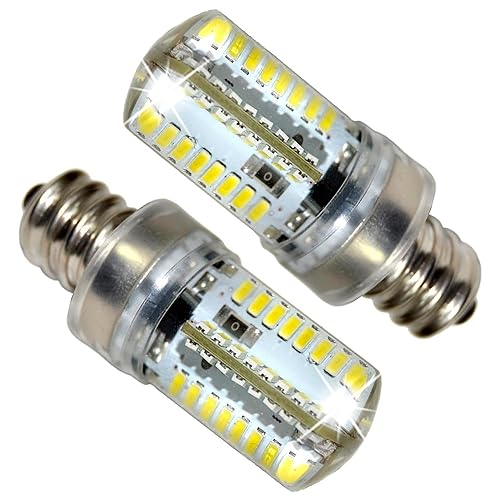 HQRP 2-Pack 7/16" 110V LED Light Bulbs Cool White Compatible
