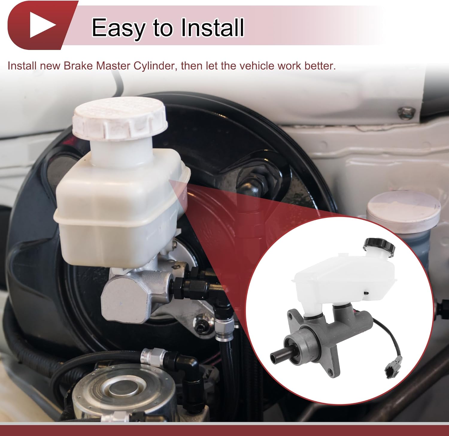 Brake Master Cylinder with Reservoir No.93744985 for Chevrolet Aveo 2009-2011 for Pontiac G3 2009-2010 Hydraulic Master Cylinder 1 Pc