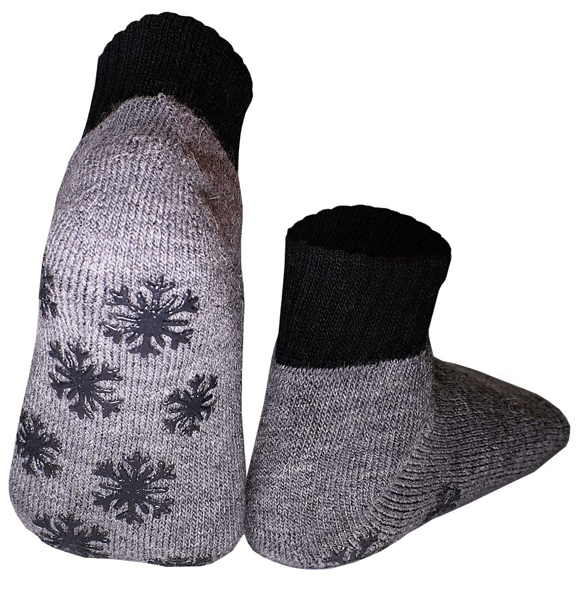 dunaro2 Pairs ABS Non-Slip Socks with Alpaca Wool Socks, Stopper Socks, Pimple Socks, Women and Men