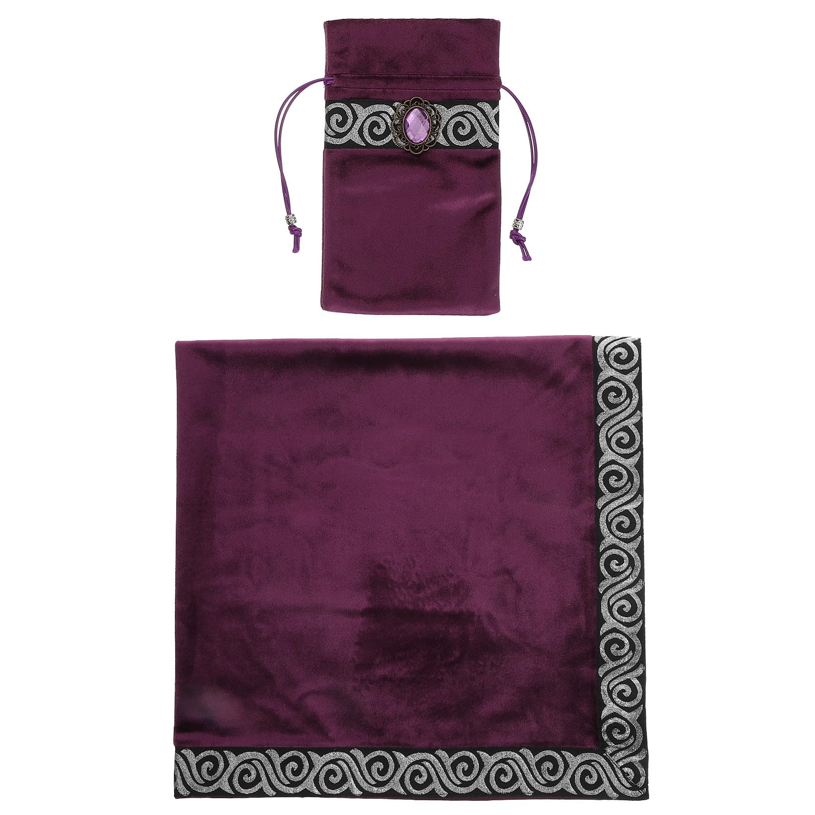 Nappe de tarot velours pochette tapis divinatoire jeu de cartes vintage