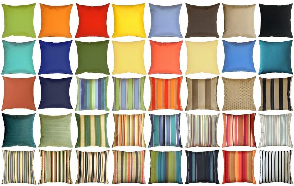 PILLOW DÉCOR Sunbrella Lido Indigo Stripes 20x20 Outdoor Pillow