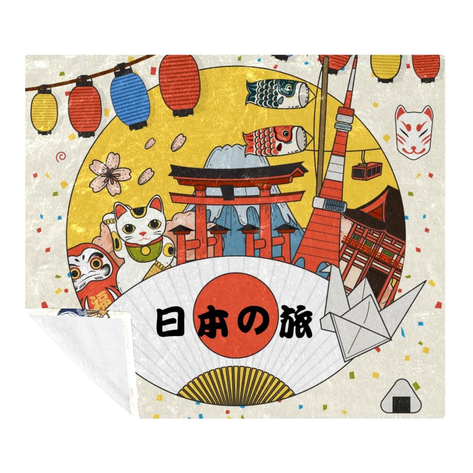 Culture japonaise couverture confortable, une idée cadeau lit et canapé
