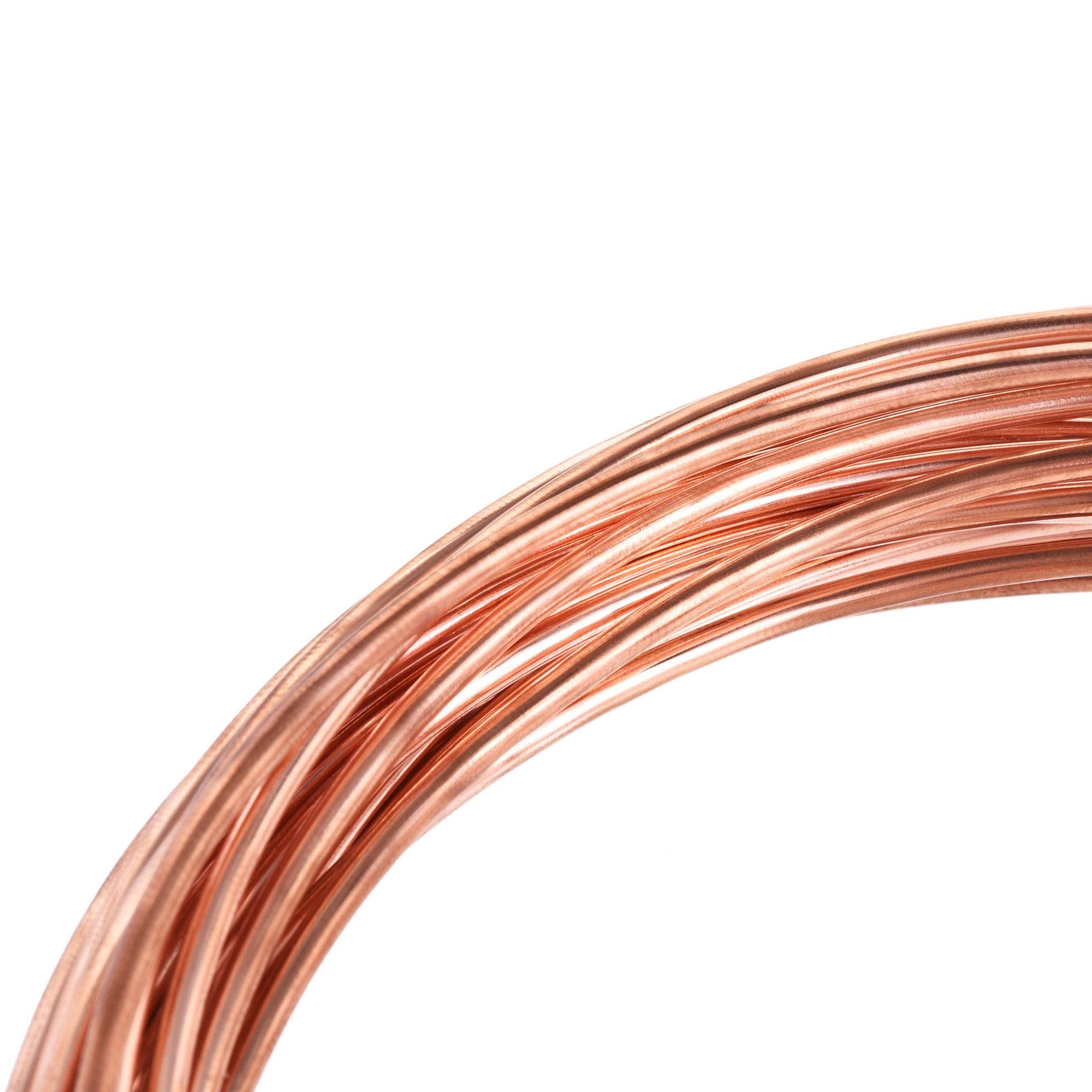 sourcing map Tube de réfrigération en cuivre de 2 mm de diamètre extérieur x 1 mm de diamètre intérieur x 7,6 m de long