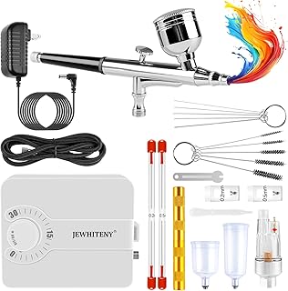 JEWHITENY Kit de aerógrafo profesional: aeróg...