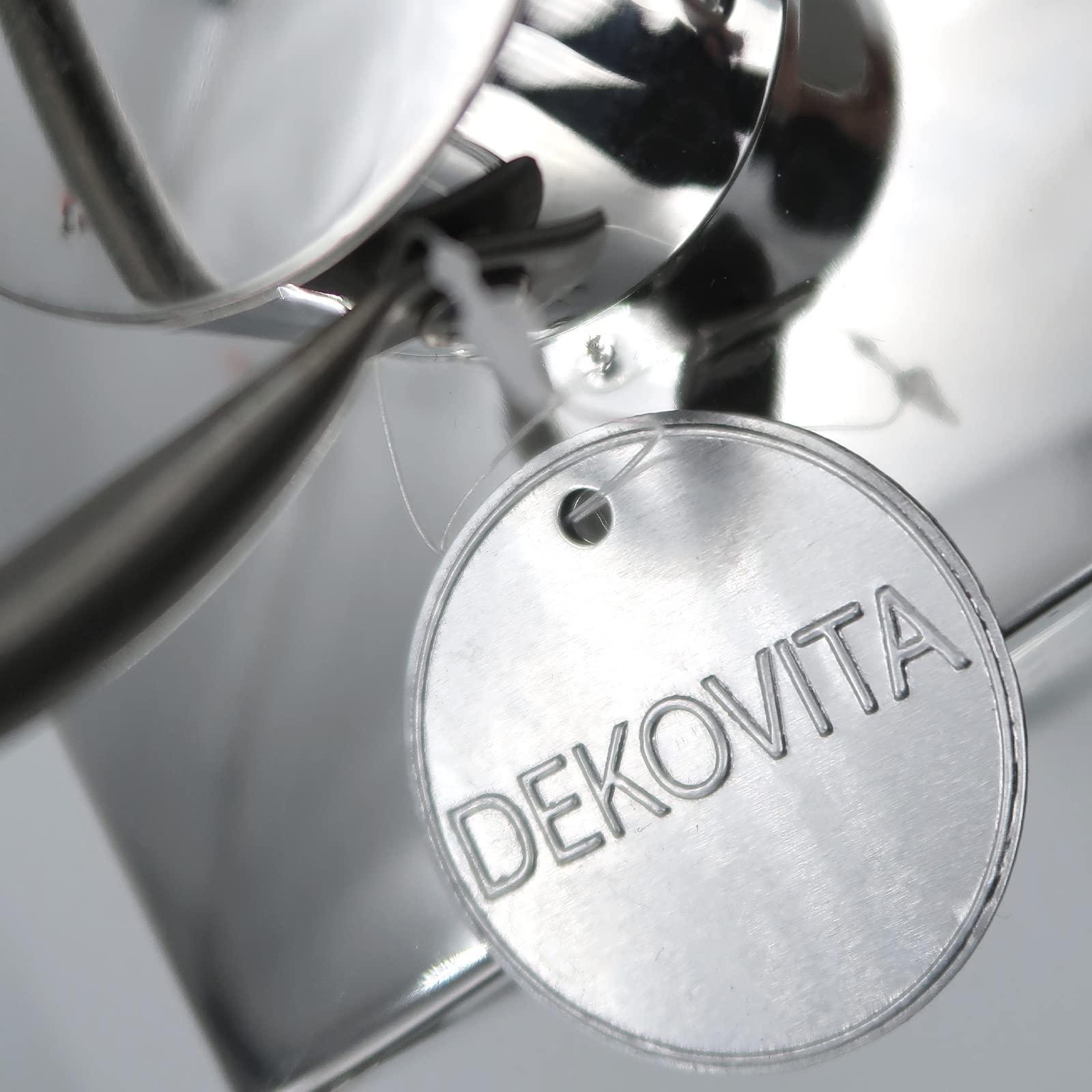 Dekovita 42cm Laterne aus Edelstahl - Gartenlaterne mit Glas-Scheiben und Henkel - Metall Deko-Laterne Windlicht