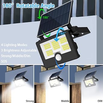 Solar Wall Lights Outdoor, 2 Pack, Small
