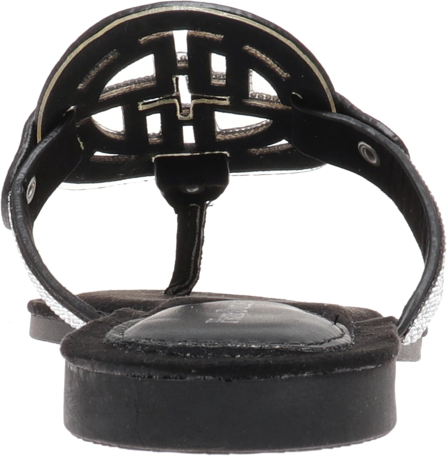 Pierre Dumas Women's Medallion Vegan Slide Thong Flip Flop Flat Sandal