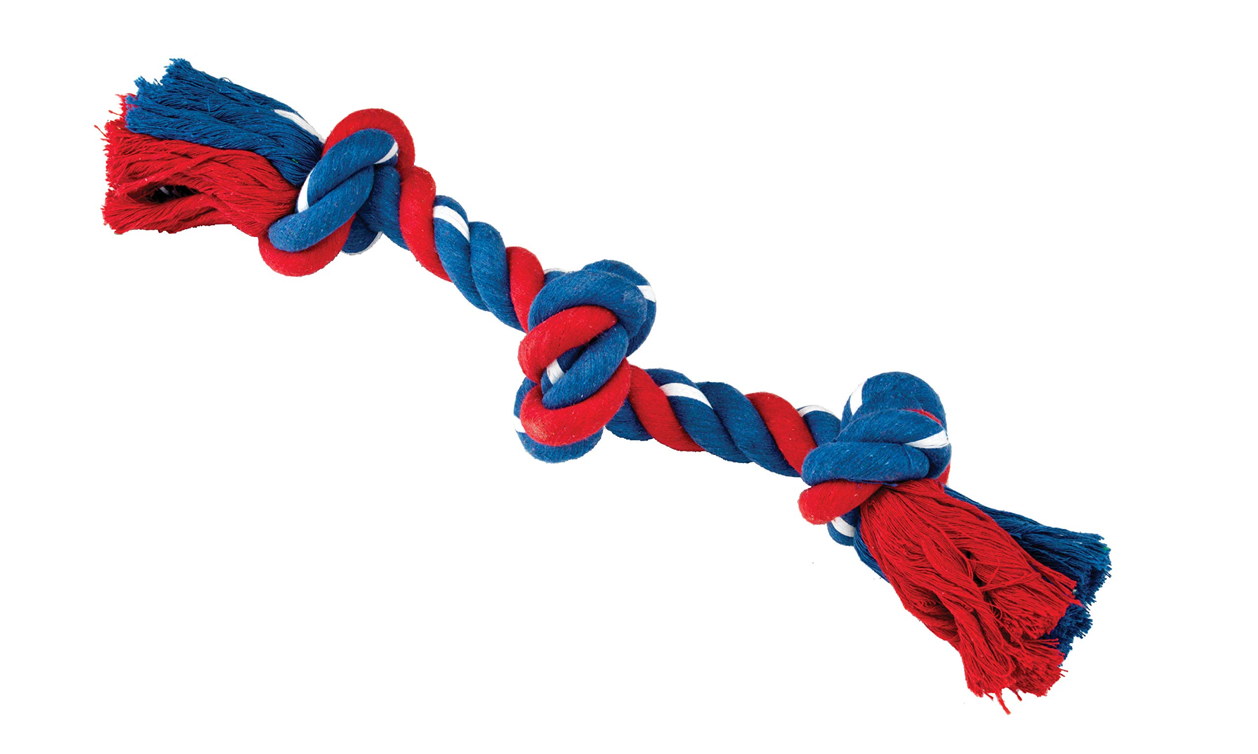 Gor Pets Dog Chew Toy 3-Knots Rope Tug (Medium)- Assorted colors