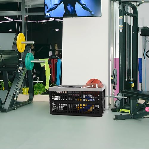 Miniatura 6 de Paquete de 4 cajas de almacenamiento plegables de 42 litros, cesta plegable de plástico grande