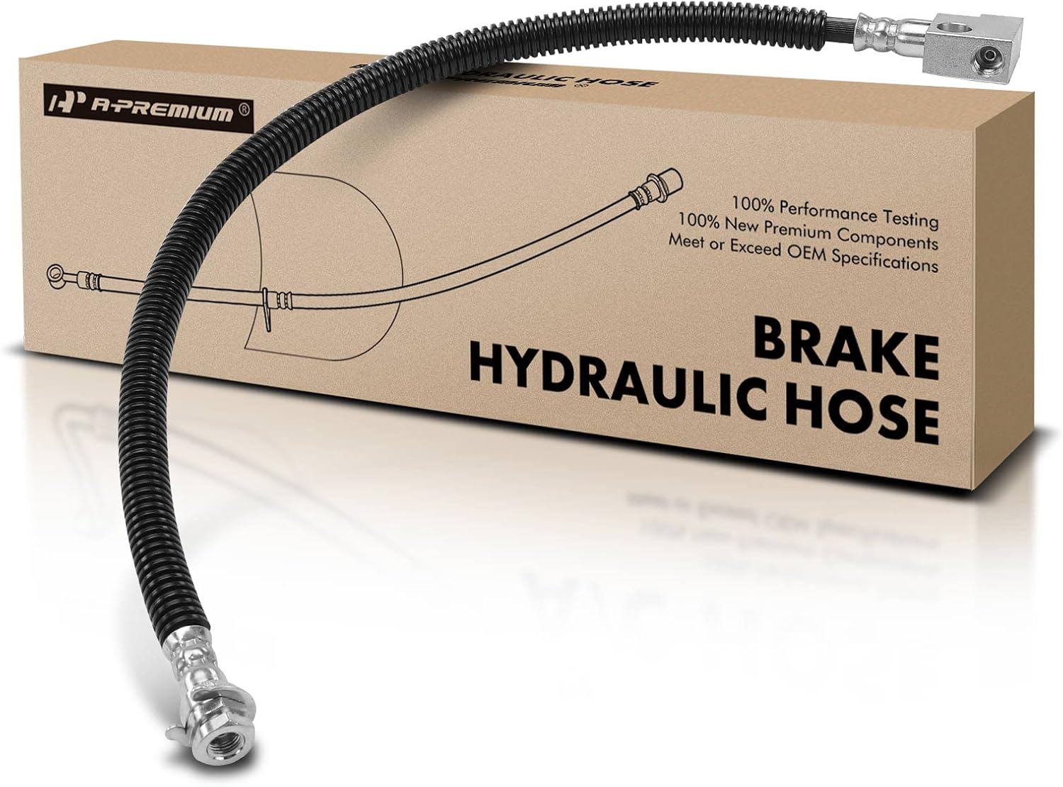 A-Premium Rear Center Brake Hydraulic Hose Compatible with Select Dodge Models - Ram 2500/Ram 3500 2001-2002 - Replace# 52010174AA