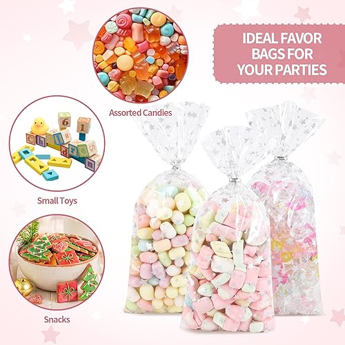 Miniatura 5 de LEOSINDA 100 bolsas de celofán planas transparentes de 5 x 11 pulgadas, bolsas de celofán, bolsas de celofán, bolsas para galletas, bolsas de