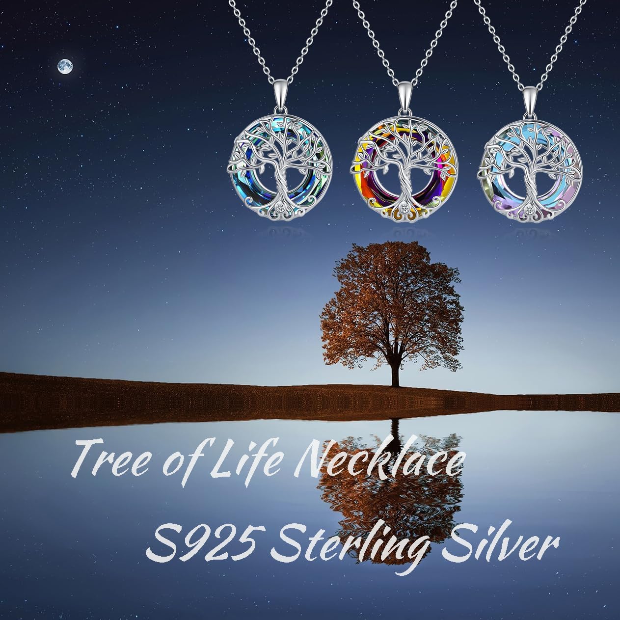 Tree of Life Thor Hammer Pendant Necklace for Women Sterling Silver S925 Jewelry for Women US1 - Image 6