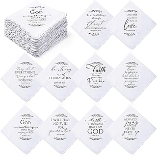 Handkerchiefs for Men Women Christian Gift Bulk Bible Verse Church Religious Gift for Women Wife Teacher Wedding